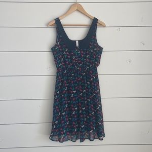 Xhilaration Navy & multi color “horse” Dress, size M